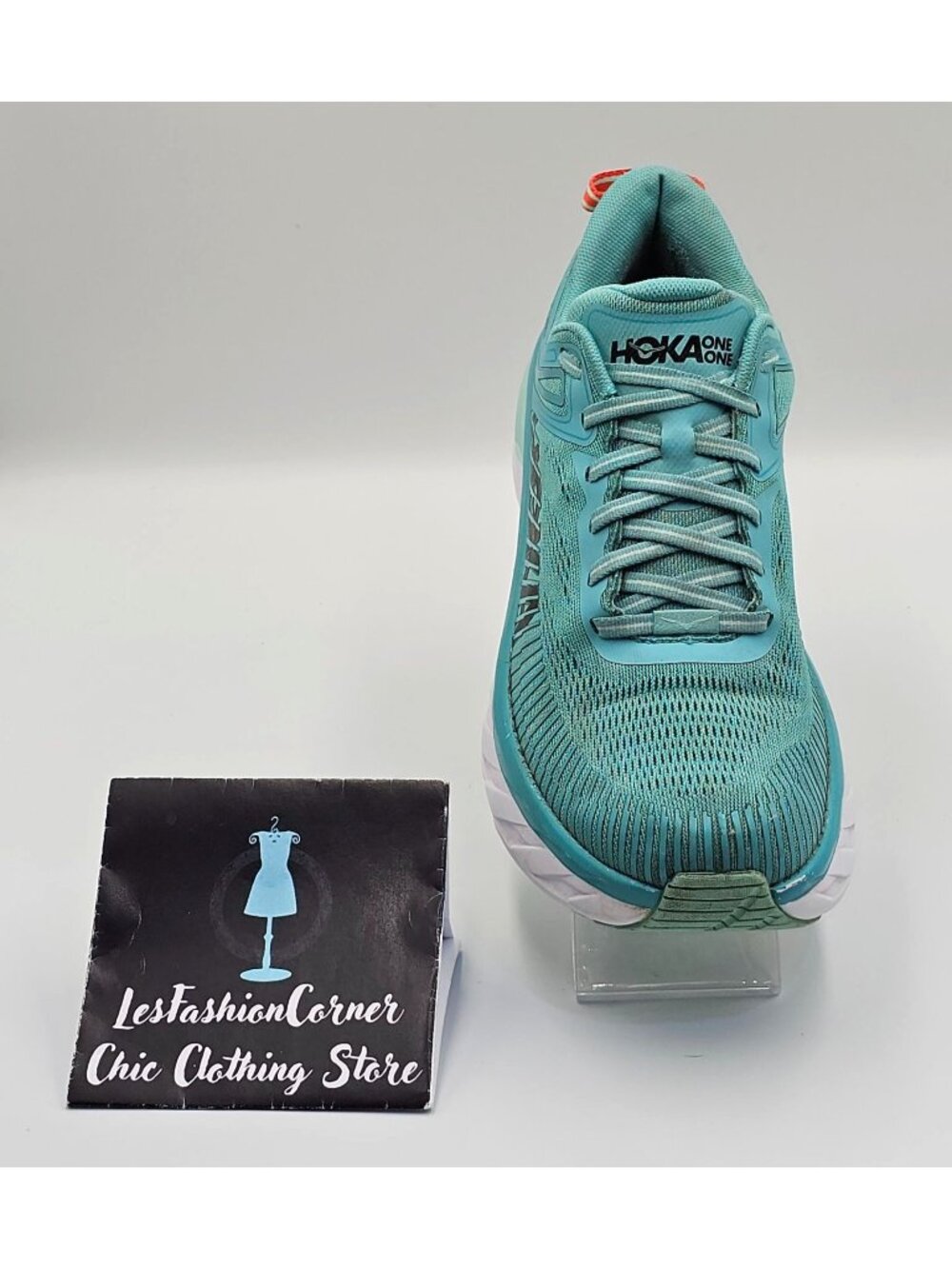 Hoka One One Bondi 7 Women's Green/White Mesh Athletic Running Shoes Sz 9.5 2654 - Picture 15 of 16